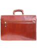 Florence Leder Aktentasche, Businesstasche, Umhängetasche Florence Tasche braun ca. 40cm