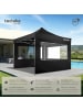 tectake Aluminium Pavillon Olivia inklusive Spannseilen, Heringen und Tragetasche, schwa