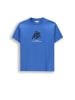 Coccodrillo Baumwoll-T-Shirt mit kurzen Ärmeln in kobaltblau