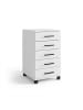 relaxdays Rollcontainer in Weiß - (B)40 x (H)69 x (T)40 cm