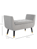 HOMCOM Sitzbank-107B x 42T x 65H cm-Hellgrau