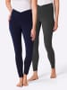 Plantin Leggings in marine + anthrazit-meliert