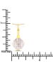 Rafaela Donata Kette mit Anhänger Sterling Silber gelbvergoldet Kristallquarz weiß in gelbgold
