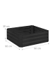 relaxdays Hochbeet in Schwarz - (B)90 x (H)30 x (T)90 cm
