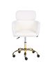 Beliani Bürostuhl ALENA in Weiß/Gold - (W) 60 x (H) 84 x (L) 60 cm