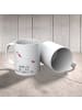 Mr. & Mrs. Panda Kaffeetasse Einhorn Yoga mit Spruch in Weiß