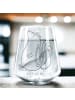 Mr. & Mrs. Panda Gravur Glas Stinktier Sitzen ohne Spruch in Transparent