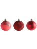 Beliani 1er-Set Weihnachtsbaumkugeln TYIN in Rot
