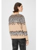 Olsen Strickpullover Urban Wild Henny in beige schwarz - 0001