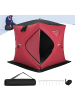 COSTWAY Pop-up Eisangelzelt für 1-2 Personen in Rot
