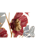 Mauro Ferretti 3D-Dekorplatte mit mehrfarbigen Metallblumen, 68,6 x 7,6 x 98,4 cm