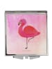 Mr. & Mrs. Panda Reisespiegel Flamingo Classic ohne Spruch in Aquarell Pink