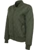 Urban Classics Urban Classics Damen Ladies Diamond Quilt Nylon Jacket in olive