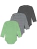 Normani Outdoor Sports 3er Pack Baby Merino Body Langarm Auckland in Anthrazit/Grau/Grün