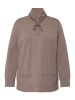 Ulla Popken Sweatshirt in dunkles taupe