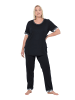 Ulla Popken Pyjama in schwarz