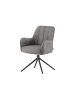 DUBI Möbel 2er-Set: Drehstuhl THOMAS-ZARA in Grau - (B)58 x (H)87 x  (T)62 cm