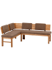 58 aufm Kessel ECKBANK Danny 155 x 194 x 84 Massivholz Wildeiche geölt/Braun