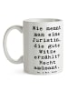 Mr. & Mrs. Panda Kaffeetasse Spruch Juristin Humor mit Spruch in Weiß