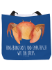 Mr. & Mrs. Panda Tote Bag Sternzeichen Krebs mit Spruch in Sternenhimmel Blau
