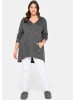 sheego Longshirt in grau meliert