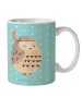 Mr. & Mrs. Panda Kindertasse Eule Federschmuck ohne Spruch in Türkis Pastell