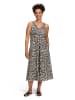 Vera Mont Sommerkleid ohne Verschluss in Weiß/Camel