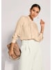 MADELEINE Elegante Bluse mit Rüschen in beige
