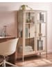 Beliani Vitrine NASH in Beige - (W) 90 x (H) 150 x (L) 35 cm