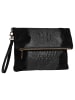 Samantha Look Clutch echt Leder in schwarz