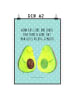 Mr. & Mrs. Panda Bild Avocado Pärchen mit Spruch in Türkis Pastell