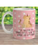 Mr. & Mrs. Panda Kindertasse Einhorn Katze mit Spruch in Rot Pastell
