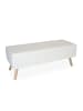 relaxdays Sitzbank in Weiß - (B)110 x (H)40 x (T)40 cm