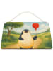 Mr. & Mrs. Panda Wandtafel Pinguin Luftballon Design ohne Spruch in Weiß