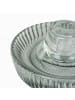 Homea Kerzenständer aus Glas ARTY, gerippt in Seladon, (B) 10 x (H) 5 x (L) 10 cm