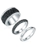 Lulu & Jane Ring aus Metall-Legierung verziert mit Kristallen von Swarovski® in silber
