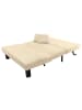 58 aufm Kessel FALTSOFA Kalomira Bezug Flachgewebe Metall schwarz / beige