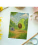 Mr. & Mrs. Panda Postkarte Avocado Tanzen Design ohne Spruch in Weiß