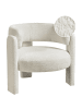 Beliani Sessel BUREA in Weiß - (W) 80 x (H) 75 x (L) 70 cm