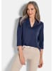 GOLDNER Shirt Elegantes Basic-Shirt mit V-Ausschnitt in marine