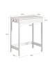 SoBuy Schreibtisch in Mattweiß - (W) 40 x (H) 77 x (L) 60 cm