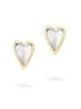 LIEBESKIND BERLIN Ohrstecker Metal Heart in bicolor silber/gold