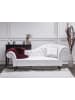 Beliani Chaiselongue LATTES in Weiß/Schwarz - (W) 188 x (H) 87 x (L) 59 cm