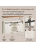 VASAGLE Sideboard Daxton in Weiß-Braun - (B)33 x (H)80 x (T)100 cm