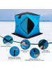 COSTWAY Pop-up Eisangelzelt für 1-2 Personen in Blau