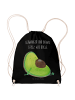 Mr. & Mrs. Panda Turnbeutel Avocado Schwangerschaft mit Spruch in Schwarz