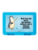 Mr. & Mrs. Panda Brotzeitbox Pinguin Angler mit Spruch in Eisblau