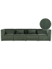 Beliani 4-tlg Modulsofa LEMVIG in Grün