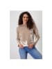 monari Pullover in milk chocolate gemustert