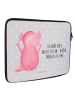 Mr. & Mrs. Panda Notebook Tasche Axolotl Hurra mit Spruch in Grau Pastell